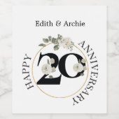 20年エレガント記念ワイン ワインラベル (シングルラベル)