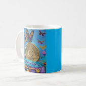 20年オウムコインおめでとう蝶 コーヒーマグカップ (正面左)