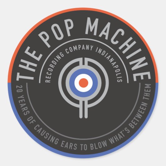 20年ギターケースシール ラウンドシール (正面)