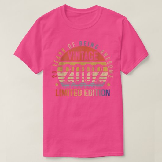 20年ギフトヴィンテージ2002 Limited Edition 20t Tシャツ (デザイン正面)
