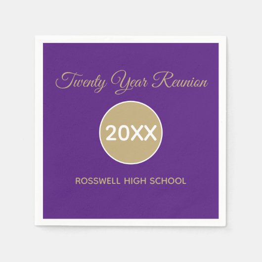 20年クラス懇親会ペーパーナプキン スタンダードカクテルナプキン (正面)