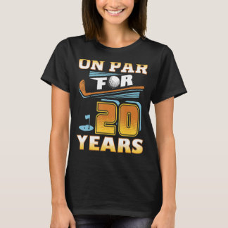 20年ゴルフプレーヤーゴルファー20歳の誕生日でパー Tシャツ