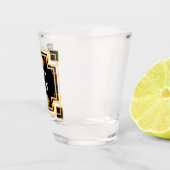 20年代のアールデコのヴィンテージのスタイルのモノグラム ショットグラス (右)