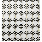 20年代のアールデコのヴィンテージのパルメット シャワーカーテン (正面)