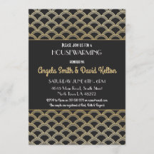 20年代のアールデコの引っ越し祝いパーティーの招待のGatsbyのパーティー