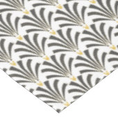 20年代のアールデコの灰色及び白いパルメット テーブルクロス (アングル)