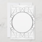 20年代のアールデコのGatsbyの銀製20s結婚式の招待 招待状 (裏面)