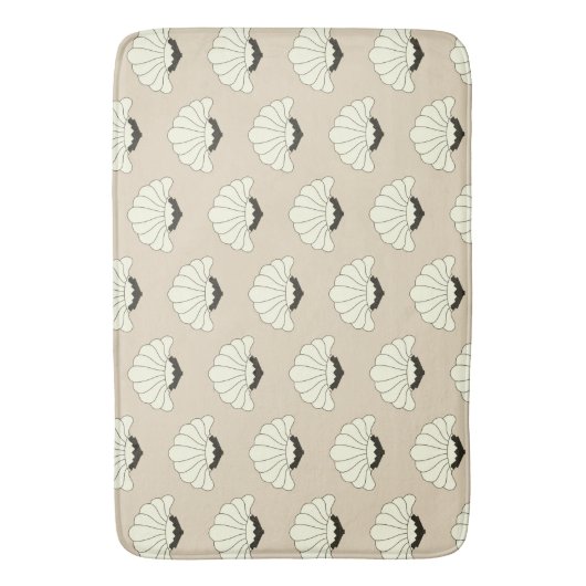 20年代のエレガントなヴィンテージのアールデコの花 バスマット (正面縦)