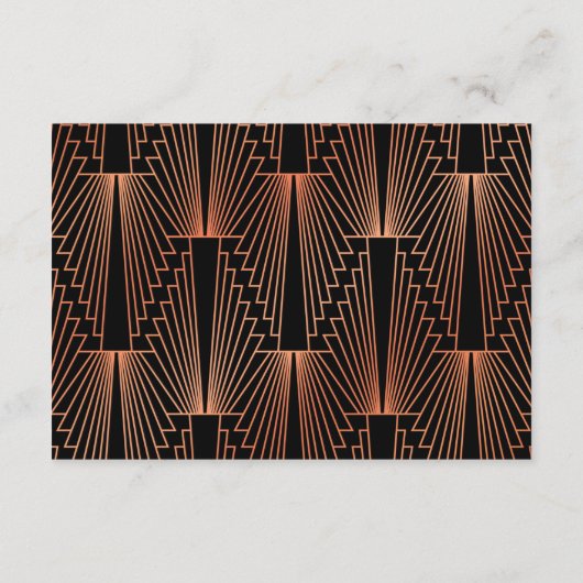 20年代のギャツビー素晴らし銅鉱山の結婚贈り物の願い エンクロージャーカード (裏面)