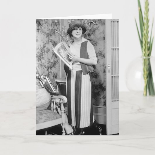 20年代のゴルフファッション カード (正面)