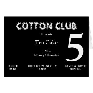 20年代のテーブル数カード