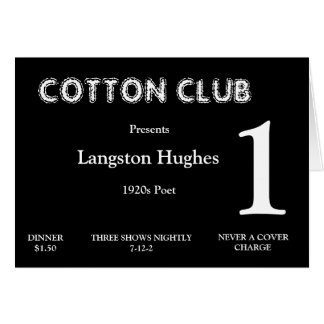 20年代のテーブル数カード