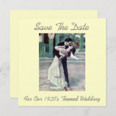 20年代のテーマの結婚式の保存日付 セーブザデート (正面/裏面)