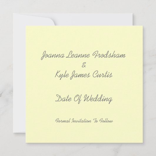 20年代のテーマの結婚式の保存日付 セーブザデート (裏面)