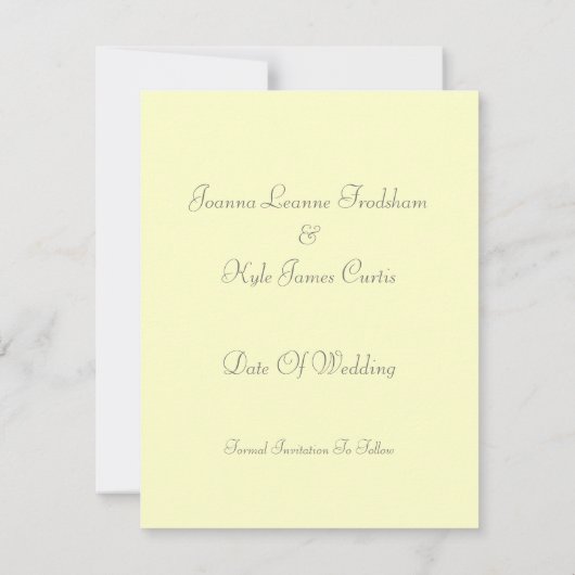 20年代のテーマの結婚式の保存日付 セーブザデート (裏面)