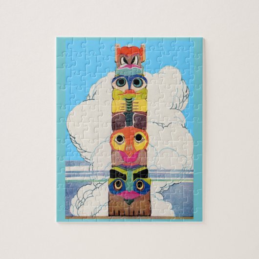 20年代のトーテムポール ジグソーパズル (縦)