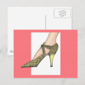 20年代のハイヒールの靴 ポストカード (正面/裏面)