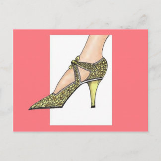 20年代のハイヒールの靴 ポストカード