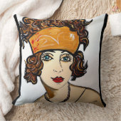 20年代のフラッパーの女の子 クッション (ブランケット)