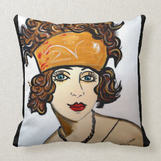20年代のフラッパーの女の子 クッション