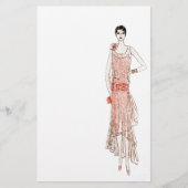 20年代のフラッパーの文房具 便箋 (正面)