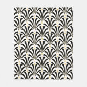 20年代のヴィンテージのアールデコのパルメットファン フリースブランケット (正面)