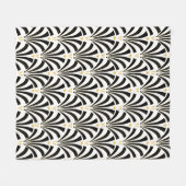 20年代のヴィンテージのアールデコのパルメットファン フリースブランケット (正面(横))