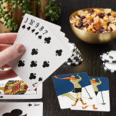 20年代のヴィンテージのスキーヤーのデザイン トランプ (インサイチュ)