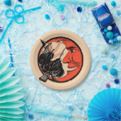 20年代のヴィンテージのハロウィンの魔法使い ペーパープレート (パーティー)