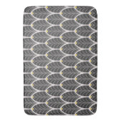 20年代のヴィンテージの灰色のパルメットの葉 バスマット (正面縦)