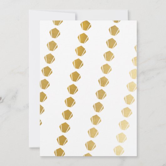 20年代の卒業パーティーのアールデコの招待のGatsbyの金ゴールド 招待状 (裏面)