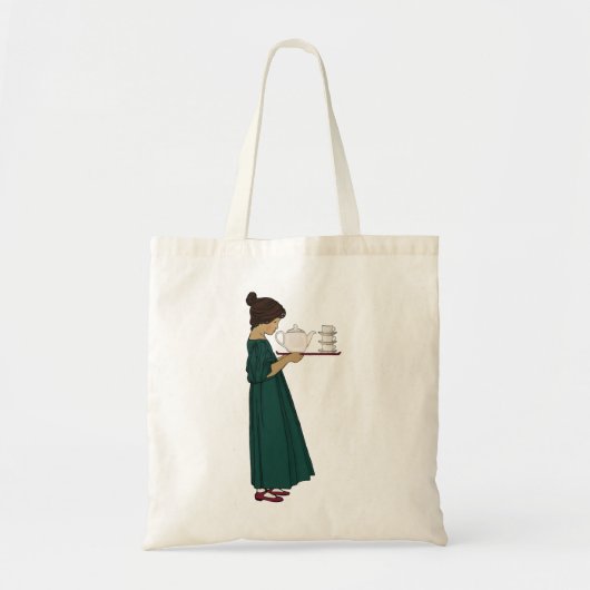 20年代の茶女の子Totebag トートバッグ (正面)