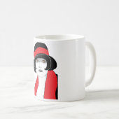 20年代の赤のリボン コーヒーマグカップ (正面右)