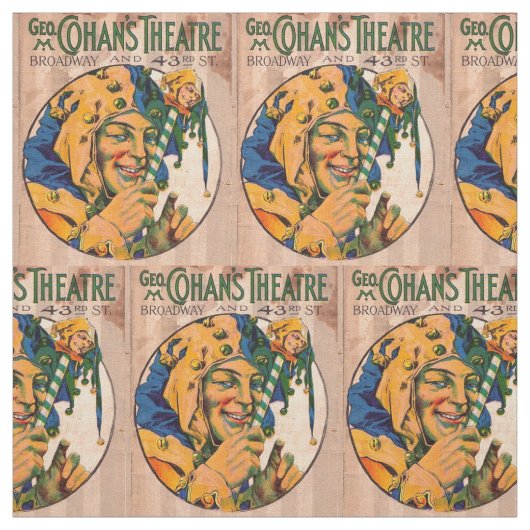 20年代のCohanの劇場のplaybillカバープリント ファブリック (見本)