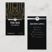 20年代のGatsbyのバーテンダーの名刺 名刺 (正面/裏面)