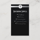 20年代のGatsbyのバーテンダーの名刺 名刺 (裏面)