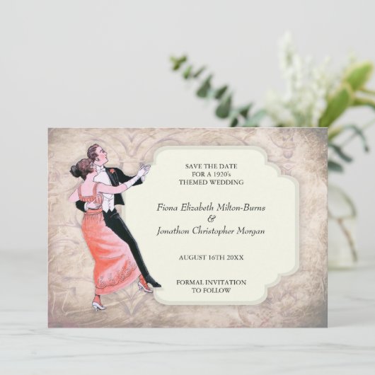 20年代はカップルを踊る日付のヴィンテージを救います セーブザデート (スタンド正面)