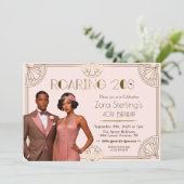 20年代アフリカ系アメリカ人結婚の記念日を祝う 招待状 (スタンド正面)