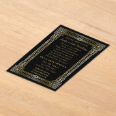 20年代アートのデコ・ギャツビー素晴らし誕生日を祝う アクリル招待状 (レイダウン)