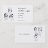 20年代カードをとどろくヴィンテージを模倣する帽子のファッション 名刺 (正面/裏面)