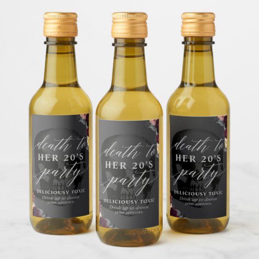 20年代ミニワインボトルラベルセットの死 ワインラベル (ボトル)