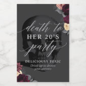 20年代ミニワインボトルラベルセットの死 ワインラベル (シングルラベル)