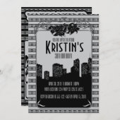 20年代、Gatsbyのパーティの招待状 招待状 (正面/裏面)