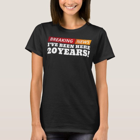 20年勤続年記念20人目の従業員への感謝 Tシャツ (正面)