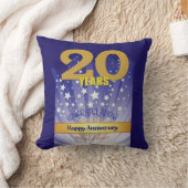 20年名前をカスタムする12ステップ記念日ビッグナンバー クッション (ブランケット)