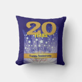20年名前をカスタムする12ステップ記念日ビッグナンバー クッション (正面)