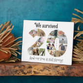 20年目の結婚記念日写真 フォトプラーク (側面)