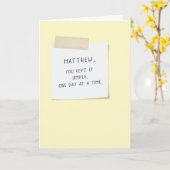 20年目の誕生日おめでとう（シンプルに） カード (黄色い花)