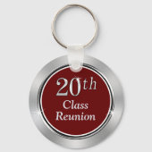 20年級懇親会ギフトはブルゴーニュ、シルバーを好む キーホルダー (裏面)