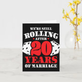 20年結婚した間おもしろい20結婚年 カード (黄色い花)